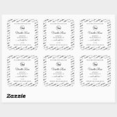 Zwart en wit Word Cloud Label met Logo (Vel)