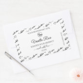 Zwart en wit Word Cloud Label met Logo (Envelop)