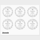 Zwart en wit Word Cloud Label met Logo (Vel)
