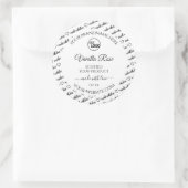 Zwart en wit Word Cloud Label met Logo (Tas)