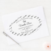 Zwart en wit Word Cloud Label met Logo (Envelop)