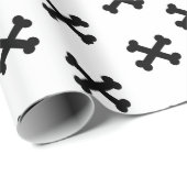 Zwart en Wit X Mark Inpakpapier (Rol Hoek)