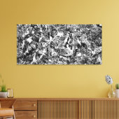 ZWART EN WIT XII - Action painting -Abstract- Canvas Afdruk (Insitu (Woonkamer))