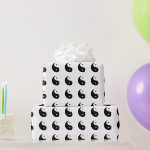 Zwart en Wit Yin Yang Mindfulness Yogi Cadeaupapier