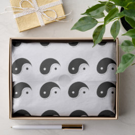Zwart en Wit Yin Yang Mindfulness Yogi Tissuepapier