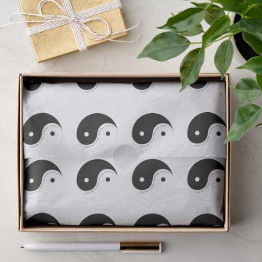 Zwart en Wit Yin Yang Mindfulness Yogi Tissuepapier (Geschenk)