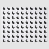 Zwart en Wit Yin Yang Mindfulness Yogi Tissuepapier (Voorkant)