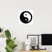 Zwart en Wit Ying Yang Poster (Thuiskantoor)