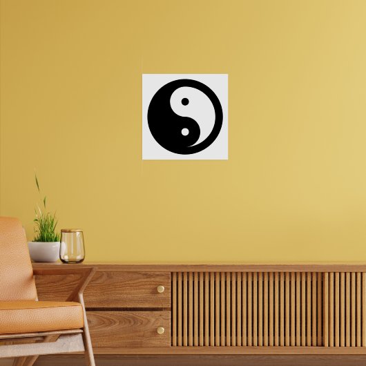 Zwart en Wit Ying Yang Poster (Woonkamer 2)