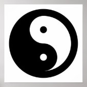 Zwart en Wit Ying Yang Poster (Voorkant)