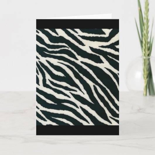 Zwart en Wit Zebradruk Wenskaarten Kaart (Voorkant)
