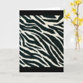 Zwart en Wit Zebradruk Wenskaarten Kaart (Gele Bloem)