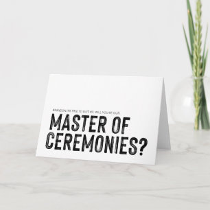 Zwart en wit zijn onze ceremoniemeester kaart