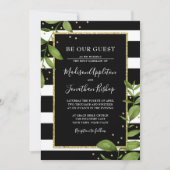 Zwart en wit zijn onze gast bruiloft uitnodiging (Voorkant)