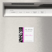 Zwart en wit zwembad met opgerold roze sparen de d magneet (Insitu (Vaatwasser))