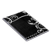 Zwart en wit zwenkraster Vlaag Notitieboek (Rechterzijde)