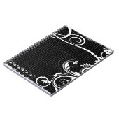 Zwart en wit zwenkraster Vlaag Notitieboek (Linkerzijde)