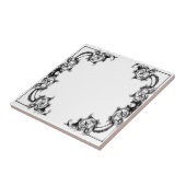  ZWART- EN WITTE DAMASK TEGELTJE (Zijkant)