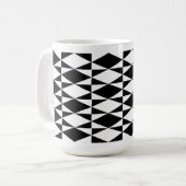 Zwart En Witte Diamant Koffiemok (Voorkant links)