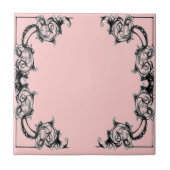  ZWART- EN WITTE PINKTIJL TEGELTJE (Voorkant)