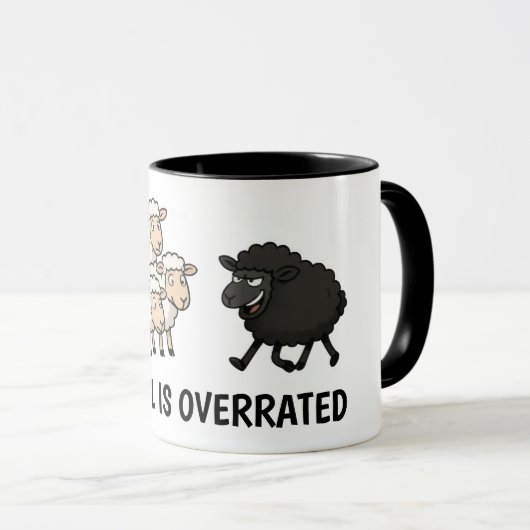 Zwart en Witte Schapen Mok (Voorkant rechts)