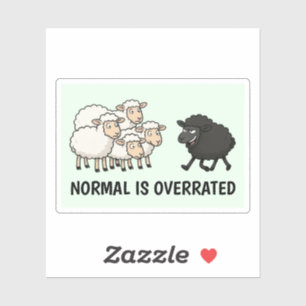 Zwart en Witte Schapen Sticker