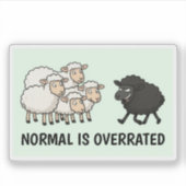 Zwart en Witte Schapen Sticker (Voorkant)