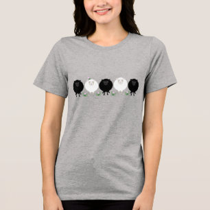 Zwart en Witte Schapen Tri-Blend Shirt