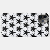 Zwart en Witte Sterren Cirkel Geometrisch Patroon Case-Mate iPhone Case (Achterkant (horizontaal))