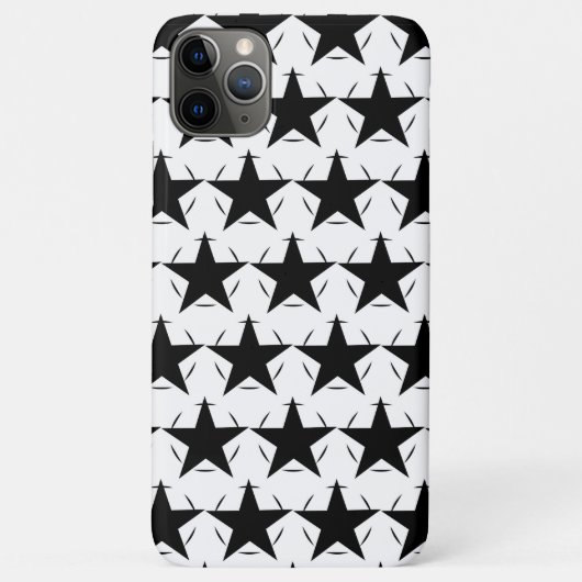 Zwart en Witte Sterren Cirkel Geometrisch Patroon Case-Mate iPhone Case (Achterkant)