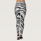 Zwart en witte tijgerhuidskleur leggings (Achterkant)