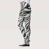 Zwart en witte tijgerhuidskleur leggings (Links)