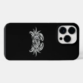 Zwart en Witte Tribale Krab iPhone Hoesje (Achterkant horizontaal)