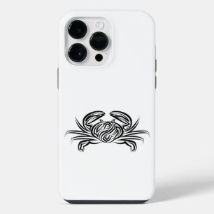 Zwart en Witte Tribale Krab iPhone 14 Pro Max Hoesje