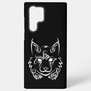 Zwart en Witte Tribale Lynx Samsung Galaxy Hoesje