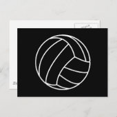 ZWART EN WITTE VOLLEYBALL zomersport Briefkaart (Voorkant / Achterkant)