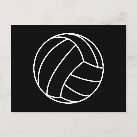 ZWART EN WITTE VOLLEYBALL zomersport Briefkaart (Voorkant)
