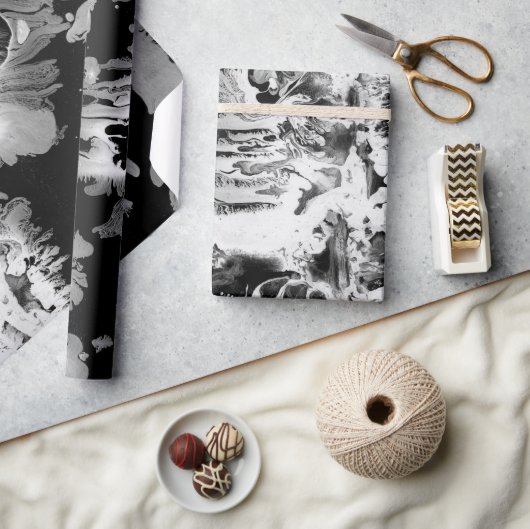 Zwart en wittekorters cadeaupapier (Crafts)