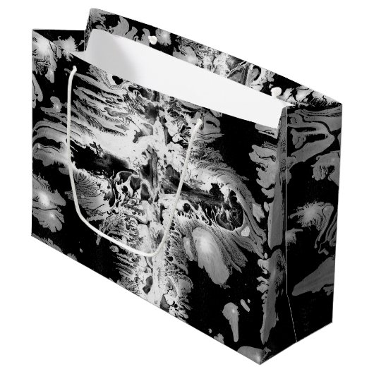 Zwart en wittekorters groot cadeauzakje (Voorkant Gekanteld)