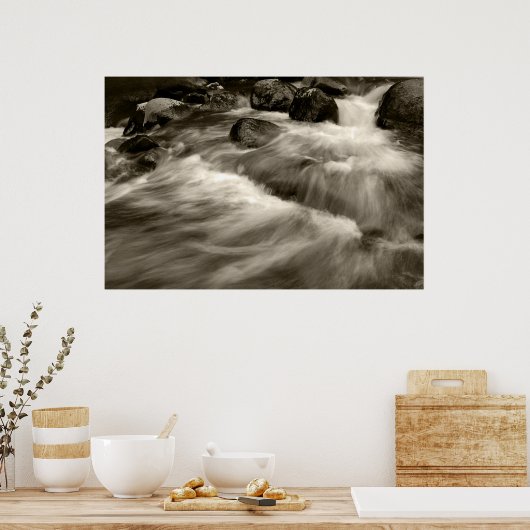 Zwart en witwas poster (Keuken)