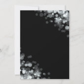 Zwart en zilver 25th Wedding Jubileum Kaart (Achterkant)