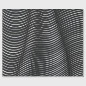 zwart en zilver abstract ontwerp cadeaupapier (Vlak)