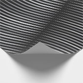zwart en zilver abstract ontwerp cadeaupapier (Hoek)