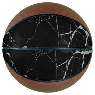 Zwart en zilver adermarmer basketbal