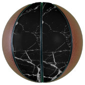 Zwart en zilver adermarmer basketbal (Verticaal)