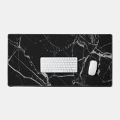 Zwart en zilver adermarmer bureaumat (Keyboard & Muis)