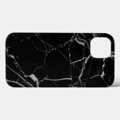 Zwart en zilver adermarmer Case-Mate iPhone case (Achterkant (horizontaal))