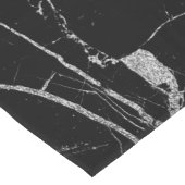 Zwart en zilver adermarmer lange tafelloper (Hoek)