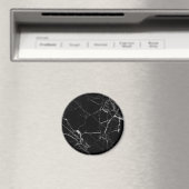 Zwart en zilver adermarmer magneet (Insitu (Vaatwasser))