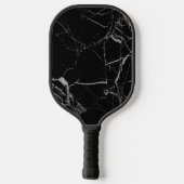 Zwart en zilver adermarmer pickleball paddle (Achterkant)